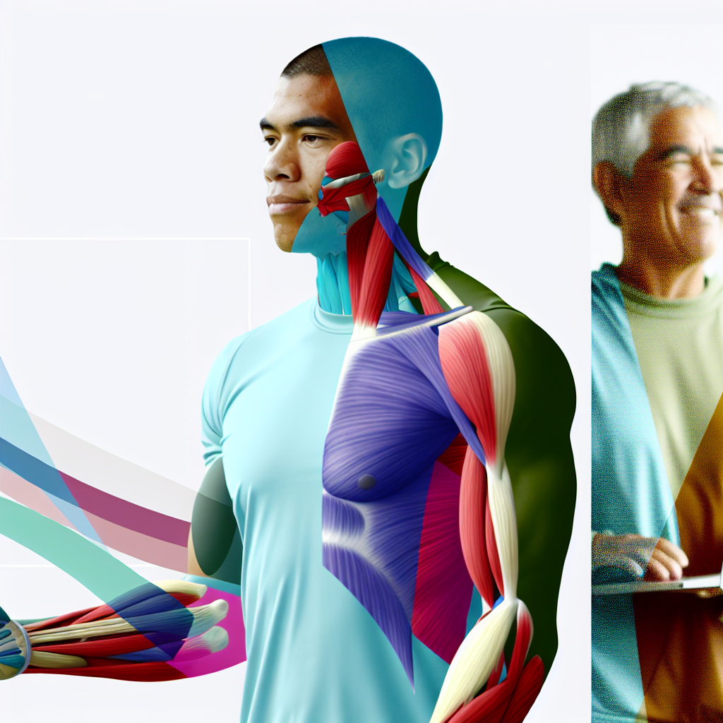 A visually striking graphic showing an athlete’s b